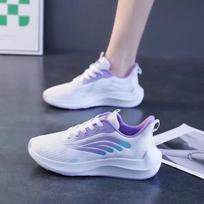 Pavasariniai, vasariniai ir rudeniniai neslystantys, minkštu padu, tinkliniai batai, lengvi, patogūs ir kvėpuojantys laisvalaikio batai, bėgimo bateliai 40 violetinė