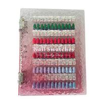 Magnetic Nail Swatches Book with 120/180/240 Fake Nails Nail Color Chart Book Professional B raudona