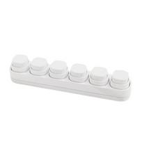 1 Set Mini Stamps for Planner 6 Designs Self Inking Stamps Cute Plastic Stamps for Journaling Scrapbooking Planners DIY Crafts C white