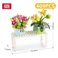 LOZ Tulip Sunflower Immortal Flower Potted Small Model Creating Cubes Micro With Included Flower Racks Bricks Home Decoration Toy Sets Adult NO BOX