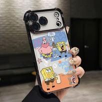 Cute SpongeBobs S-SquarePants Phone Case for Google Pixe 10 9 9A 8 8A 7 7A Pro XL 5G Anti-drop Transparent Soft Cover Google Pixel 7 gray