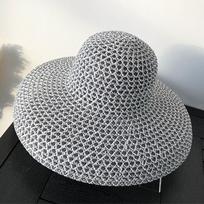 HT3072 New Summer Hat Women Vintage Wide Brim Sun Hat Female Dome Beach Cap Lady Breathable Straw Hat Women Patchwork Beach Hat 56-58cm