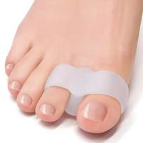 6pcs Toe Separators, High-Quality Silicone, Soft, Durable, Unscented, Latex-Free, Washable and Reusable Toe Spacers for Comfort white
