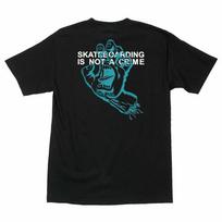 Santa Cruz SCREAMING CRIME HAND Skateboard T Shirt BLACK L blue