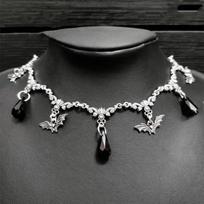 Gothic Bat Choker Necklace - Victorian Style Jewelry juoda