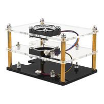 Raspberry Pi 5th Gen Acrylic Cluster Case with Speed-Controlled Fan and Heatsink (1/2/3/4/5 Layer) for DIY Experiments. Base Model