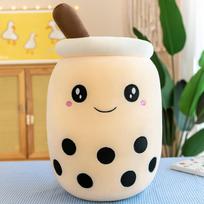 22-70cm Milžiniški Bubble Tea pliušiniai žaislai Squishy pieno arbatos su boba pagalvė Peluche ledų, vaisių, sulčių gėrimo buteliuko rekvizitas dekoras dovana 35cm