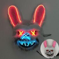 LED Kraujuotas Kiškio Kaukė Siaubo Šokis Kaukės Šventė Cosplay Dekoras Šauni Šviečianti Žudiko Kiškio Kaukė Baisi Kraujuota Meškos Kaukė Vyrams red
