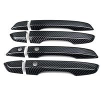 8pcs/Set 4 Door Handle Covers with Keyless Entry Exterior Door Handles Covers for Honda for Civic 10th 2016 2017 2018 2019 black