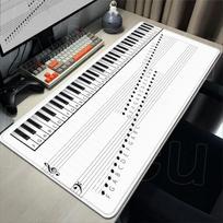Daug Dydžių Neslystantis Guminis Stalo Kilimėlis Madingas Vintažinis Muzikinės Natos Fortepijonas Žaidimų Pelės Kilimėlis PC Nešiojamojo Kompiuterio Pelės Kilimėlis 90x40cm Klaviatūros Pelės Kilimėlis 50cmx100cm(19.6x39.4inch)