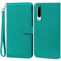 P30 P 30 Pro dėklas Huawei P30 dėklui Piniginė Odinis atverčiamas dėklas Huawei P30 Pro dangteliui Knyga Funda Huawei P 30 Pro Coque For Huawei P30 black