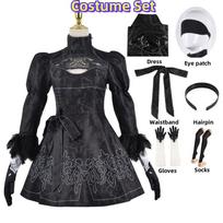 Nier Automata Cosplay Costume Yorha 2B Sexy Outfit Games Suit Women Role Play Costumes Girls Halloween Party Fancy Dress XL black
