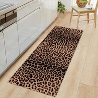 Leopardo rašto virtuvės grindų kilimėlis Namų įėjimo durų kilimėlis Dekoracija Koridorius Balkonas Ilgi kilimai Skalbykla Neslystantis kilimėlis Durų kilimėlis 40cmx120cm 1pc brown