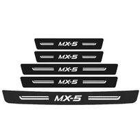Automobilio slenksčio juosta Durų slenksčio apsaugos apdaila su Mazda MX5 MX-5 logotipu Anglies pluošto Bagažinės durų Bamperio apsauga Anti-Scratch Lipdukai black