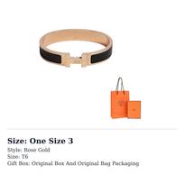 HERMES Bangles Unisex Rose Gold H703203FW01T6 One Size 3 rožinio aukso spalvos