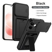 Dėklas Xiaomi Redmi Note 17 Pro 5G, atsparus smūgiams, su laikikliu ir kortelių laikikliu, apsaugantis objektyvą, skirtas Redmy Note17 Pro Redmi Note 17 Pro 5G gray
