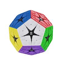 New Yuxin Huanglong 4X4X4 Megaminx Cube Stickerless Professional Dodecahedron Figet Cube Puzzle 12 Sided Cubo Magico Toy Gifts blue