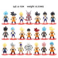 13/18/21 vnt./rinkinys Dragon Ball Z Super Saiyan Goku Anime figūrėlė Gohan Vegeta Broly Piccolo Majin Buu Veiksmo figūrėlės Modelis Dovana Žaislas