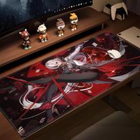 Genshin Lmpact Arlecchino Game Mouse Pad NonSlip Rubber Gamer Balance Computer Mat Decoracion Deskmat Laptop Office Hybxaxc 900x400x2mm