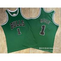 Chicago Bulls 23 Rose Pippen Rodman Embroidered Basketball Jersey Cotton Mens Sportswear Fall Embroidered XXL black