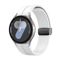Originalus silikoninis dirželis Samsung Galaxy Watch 7 6 5 4 FE 44mm 40mm/5 pro 45mm magnetinei apyrankei watch6 Classic 43mm 47mm dirželis Galaxy 7 44mm 40mm balta