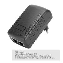 POE Injector DC 24V 1A Power Adapter Plug Optional