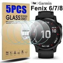 Tempered Glass for Garmin Fenix 8 7 7S 7X 6 6S 6X Pro Sapphire HD Screen Protectors Film for Fenix 8 43/47/51mm 7S 7X Smartwatch 7 For Fenix 8 Pro 3PCS white