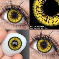 AMARA 2vnt Helovino spalvoti kontaktiniai lęšiai Anime Cosplay akių lęšiai įvairiaspalviai lęšiai lęšiai balti juodi raudoni lęšiai BELLA-YELLOW yellow
