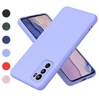 Skysto silikono telefono galinis dangtelis Motorola MOTO G31 G41 G42 G52 G82 G71S G22 E32 G10 G20 G30 G60 E22 G Power Stylus 2022 dėklas MOTO G22 violetinė