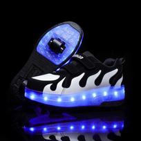 Dviračiai Vaikams LED Šviečiantys Ritinio Batai Vaikams Berniukams Mergaitėms Šviečiantys Sportbačiai Riedlentė USB Įkrovimas 33(insole 21cm)