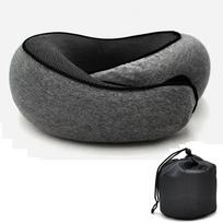 Travel Neck Pillow Memory Foam U-shaped Pillow Snail Style Travel Neck Support Portable Adjustable Soft Noon Break Sleep Pillows tamsiai pilka spalva