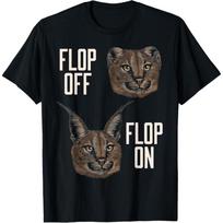 Flop Off Flop Off Caracal Cat Big Floppa T-Shirt(3) XXXXXL juoda