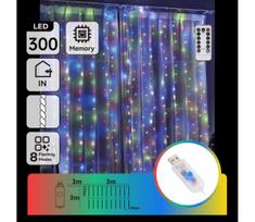Aigostar - LED reguliuojama kalėdinė girlianda 300xLED/8 funkcijų USB 6x3m daugiaspalvė + su nuotoliniu pulteliu