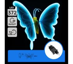 Aigostar - LED lauko dekoracija 372xLED 60 cm IP44 drugelis/mėlyna