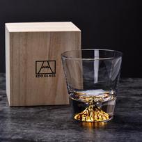 250ml Golden Mountain Whiskey Glass Japanese Style Crystal Wine Glasses Old-fashioned XO Whisky Tumbler Chivas Brandy Cup Gift 250ml gray