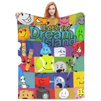BFDI Neišgyvenamoji Pamišimas Visi Veikėjai Super Šilta Antklodė Dekoratyvinis Pliušinis Mesti Antklodė Grafinis Sofa Kėdė Flanelinis Lovatiesė 75x90cm
