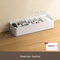 Cable Organizer Box: Manage, Store & Charge Your Mobile Accessories Efficiently beige