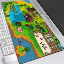 Stardew Valley Large Antislip Mat Deskpad Gaming Mousepad Speed Rug Game Table Mats Anime Keyboard and Mouse Pad For Office 800x400x2mm blue
