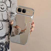 Case for infinix SMART 10 Plus Trending Big Window Cover Mirror Phone Casing SMART 10 Plus gray