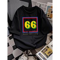 Peter Blake and Paul Weller  Pattern T-Shirt- Vintage No. 66 Design- Father of Mod- Breathable Fabric- Music Fan Apparel- Casual Casual Attire 2XL juoda