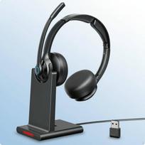 doubleMode BT Headset Charging Dock with Mic Noise Reduction Audio Device for