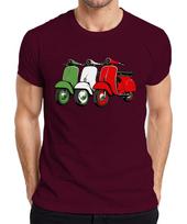Italija Retro Motorolerio Vėliava Motoroleris Vintage Vespa Stiliaus Gyvenimo Būdas Unisex T-marškinėliai M brown