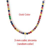 Sexy Choker Iced Out Tennis Chain Necklace For Women Luxury Cubic Zirconia Crystal Short Hiphop Neck Accessories Jewelry OHN016 chain lenght 41cm white