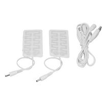 2 vnt. USB šildymo plėvelė 3,5x1,8 colio Anglies pluošto Minkštas saugus Mašinoje plaunamas Elektrinis šildymo kilimėlis pirštinėms, kojinėms, batams white