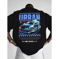 Urban Racing Drift Car Graphic T-and kids tshirt Men Women Streetwear Short Sleeve Casual Cotton Vintage Automotive Tuner Style Tops L blue