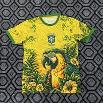 Vyrai Moterys Brazilijos Edition Futbolo Marškinėliai Gerbėjo Marškinėliai Trumpomis Rankovėmis Futbolo Apranga Sportinė Apranga Large yellow