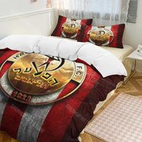 3D Print Hapoel Tel Aviv Bedding Set Twin Queen King Full Size Duvet Cover Pillowcase Bed boys girls Adult Home Textiles EU Single 135*200cm/53x79in 3pcs white