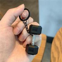 2025 New Barbell Silicone Dumbbell Car Pendant Gym Gifts For Gym Lovers Fitness Trainer Gift Backpack Car Pendant A3 black