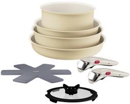Detachable Handle Pot and Frying Pan 10 Neo IH Palette Honey Beige L835SA [Online Exclusive] T-fal Set, Pieces,  Ingenio Rack , beige