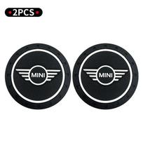 1/2 vnt. Automobilio padėkliukai Puodelio laikikliai Neslystanti kilimėlis Mini Cooper JCW Works R56 R50 F54 F55 F56 F57 F60 R52 R53 R55 R57 R58 R59 black
